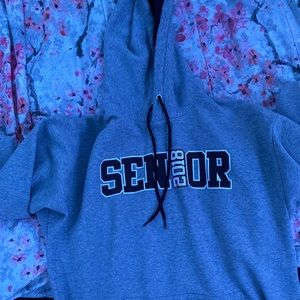 A gray senior hoodie! Size large! Very soft!